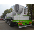 Dust suppression vehicle with guardrail cleaning function